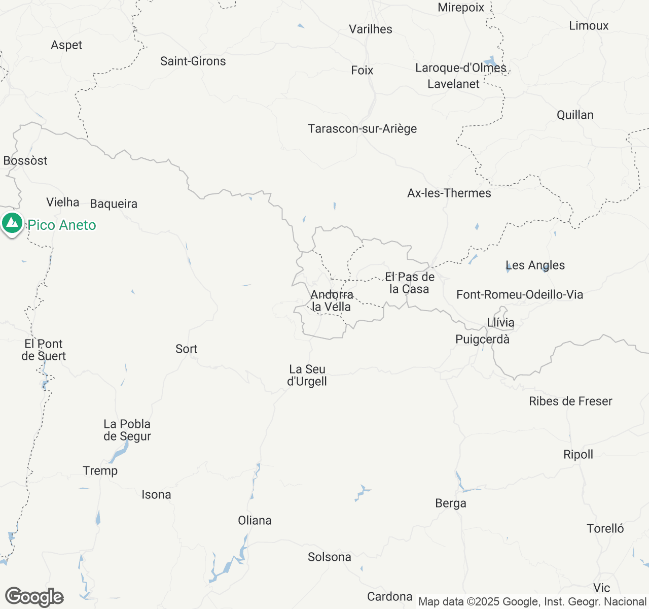 Map of Andorra la Vella
